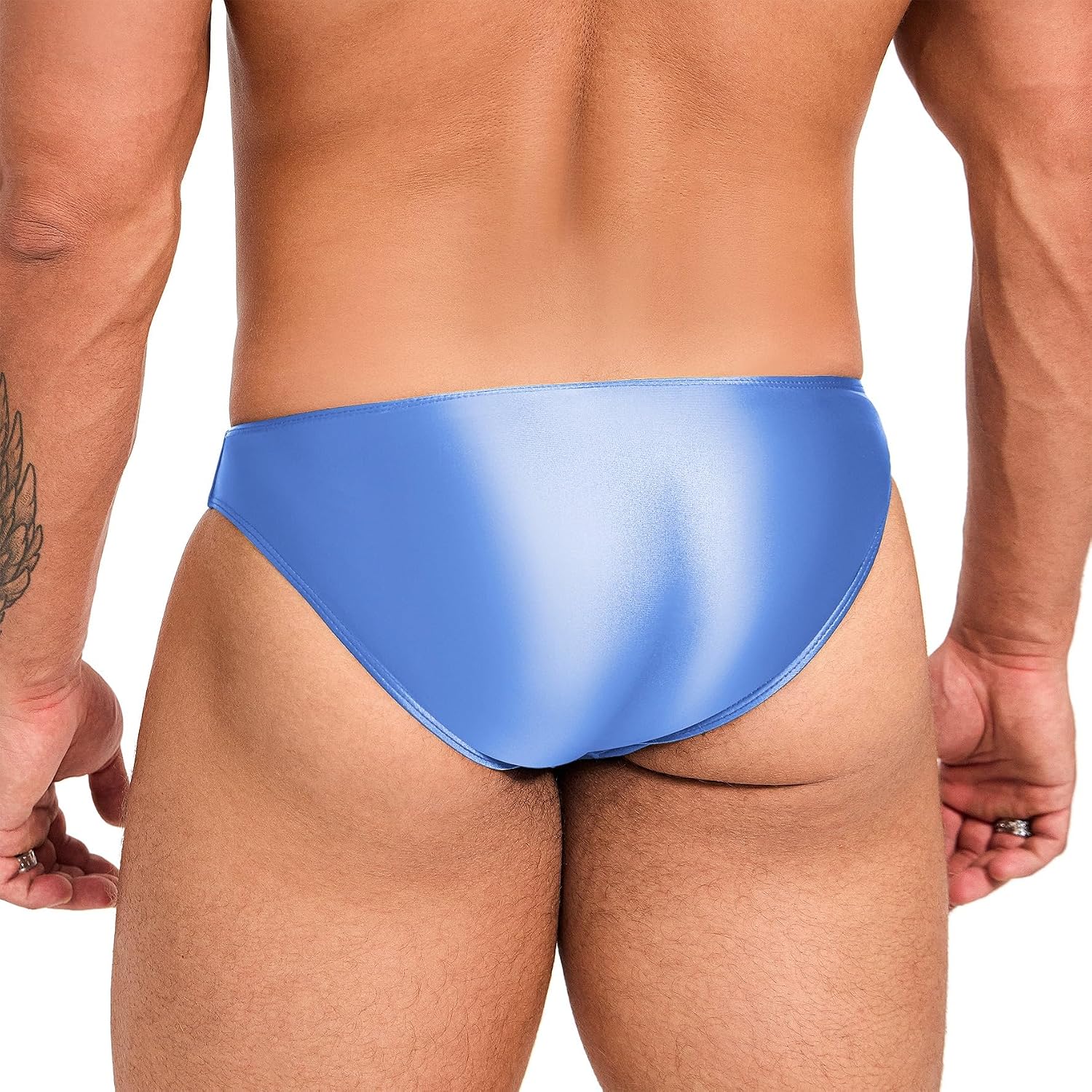 AMORESY Oceanus X Series Swimming Briefs – Glossy Spandex Swim Briefs, Low Rise, Stretch Fit, Performance Swimwear