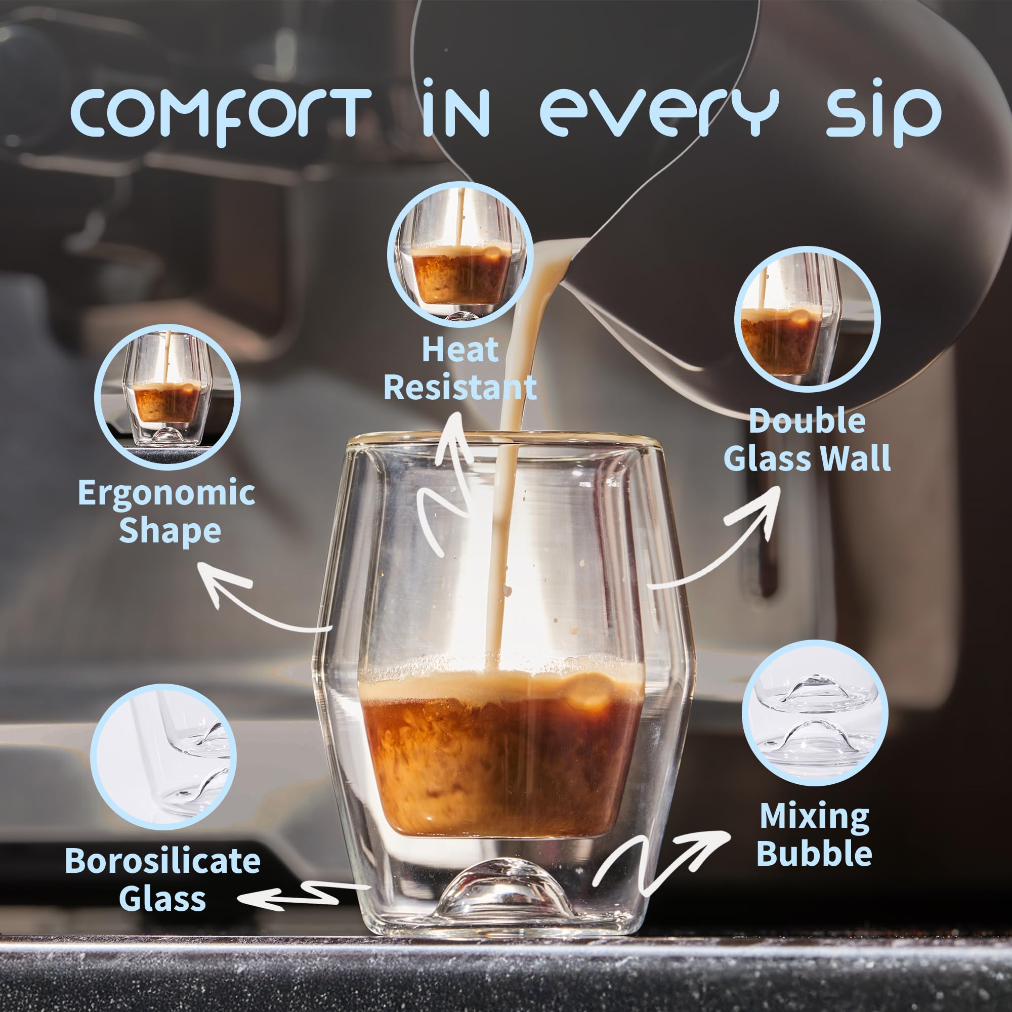 To-Go - Taza de café expreso, tamaño pequeño de 4.5 onzas, taza de viaje con tapa, reutilizable (blanco plano)