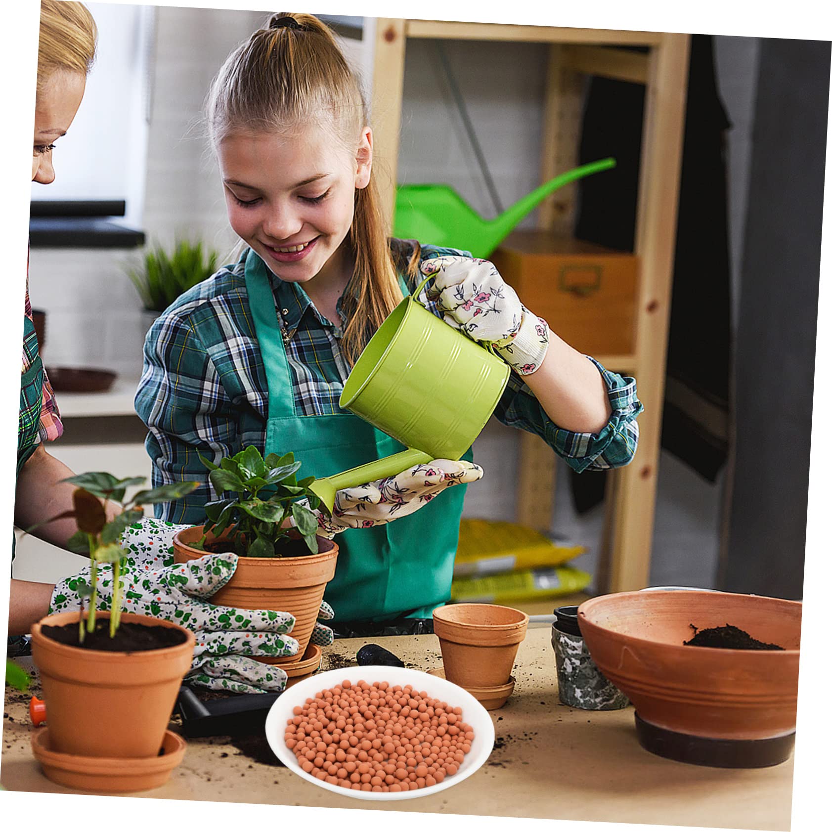 Blähton für Hydrokulturelle Blumen und Keramik Blumentöpfe 2 Beutel Anion Keramik Tonpellets zur Belüftung und Dekoration der Erdoberfläche