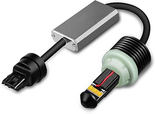 Miniatura 8 de Alla Lighting 7443 7440 LED Luces de señal de giro bombillas 2600 lúmenes 21W CREE extremadamente brillante ámbar amarillo 7441 W21W 7440NA 7444NA