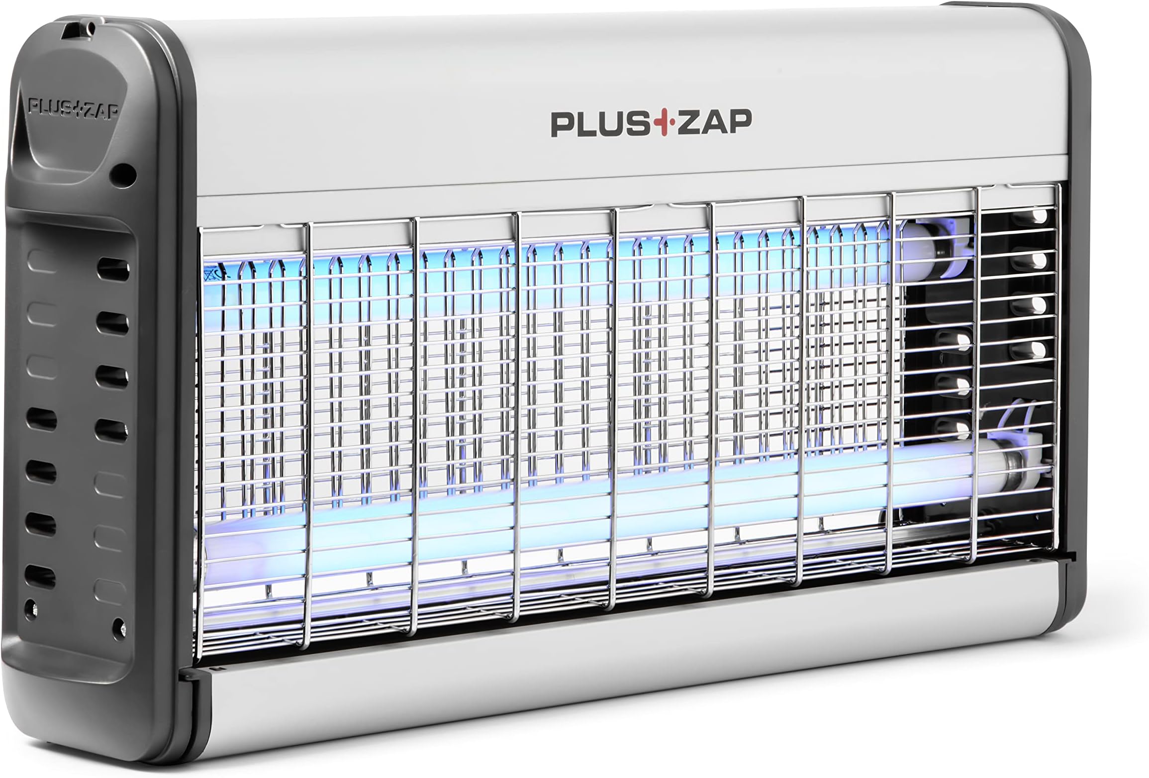 – PlusZap Indoor Electric Fly Insect Killer | Mosquito Control | Powerful Killing Grid | Pre Installed UV Lamps | Catch Tray | 30W | Aluminium Grid
