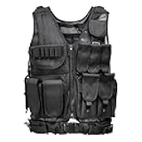 Himal Outdoors Tactical Vest, 600D Encrypted Polyester Adjustable Lightweight Airsoft Vest for Playing or Training
