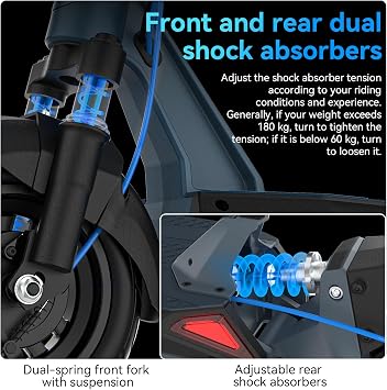 KINGSONG N12 PRO Electric Scooter for Adults, 1000W Motor (Peak 1500W), 31 MPH Top Speed, 50 Miles Range, Dual Suspension, 10 Tubeless Tires, Foldable Commuter E Scooter with App Lock