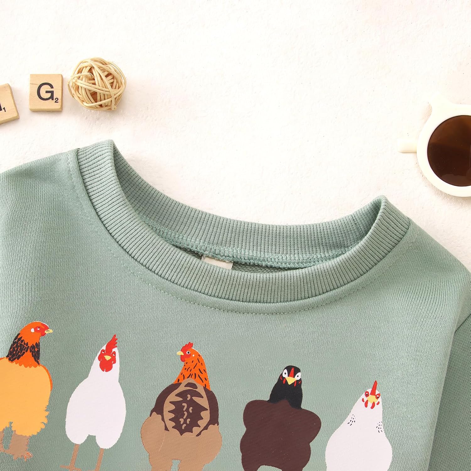 Chicken Shirt Toddler Boy Girls Thanksgiving Crewneck Sweatshirt Funny Turkey Long Sleeve Outfits Kids Fall Clothes - Image 7