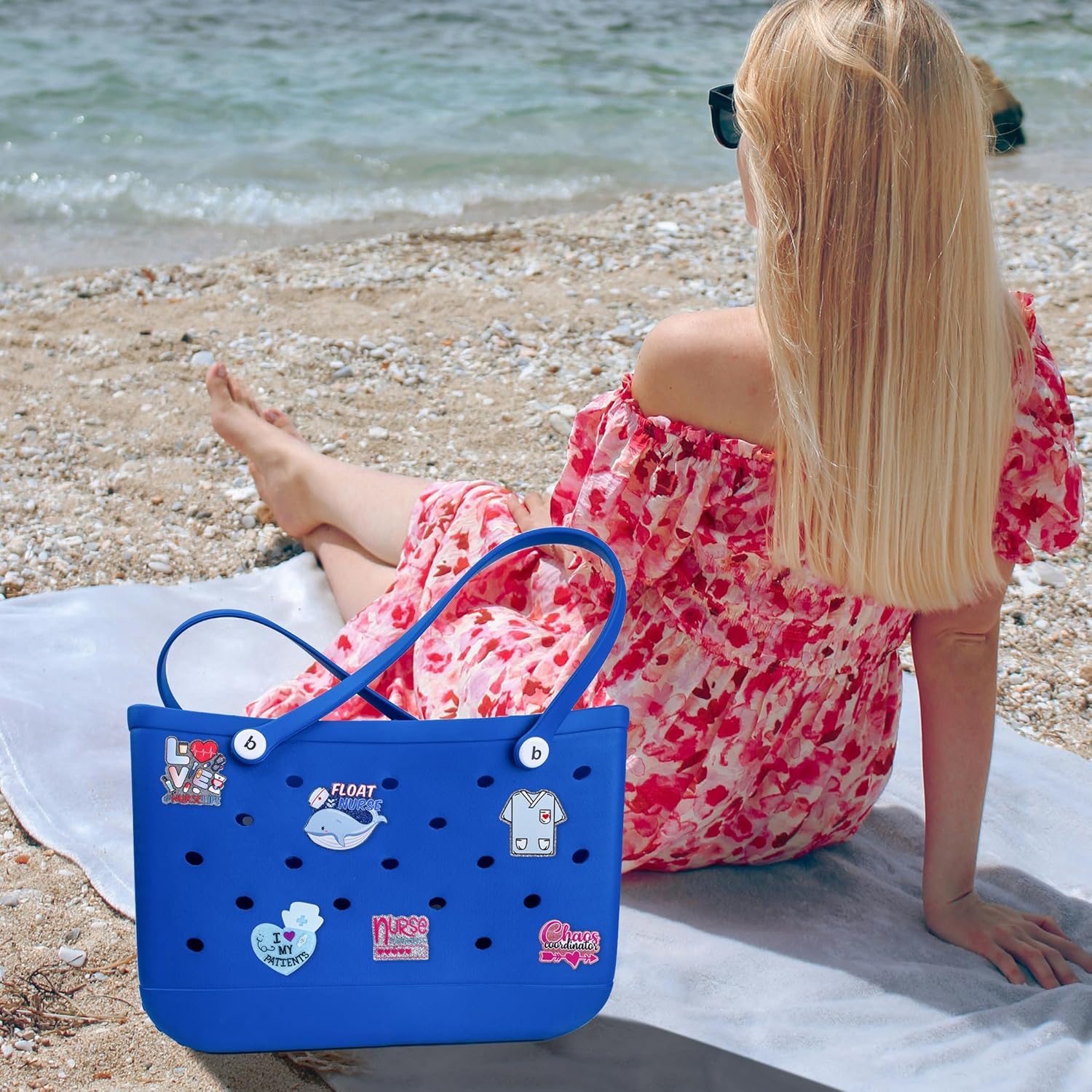 6Pcs Nurse Charms for Bogg Bags and Simply Southern Totes,Nurse Themed Inserts Decorative Accessoriesfor Beach Bag - Image 4