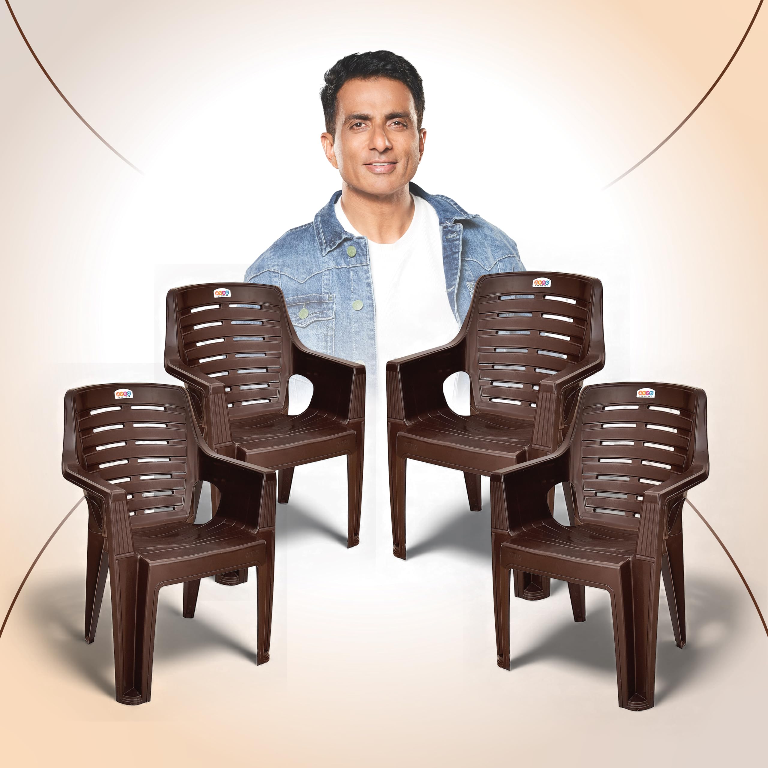 AVRO Furniture 4003 Heavy Duty Plastic Chair for Home, Office