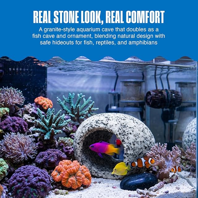 Foto 2 de 7 de Penn Plax Stone Hideaway - Peñón para Acuario, tamaño pequeño