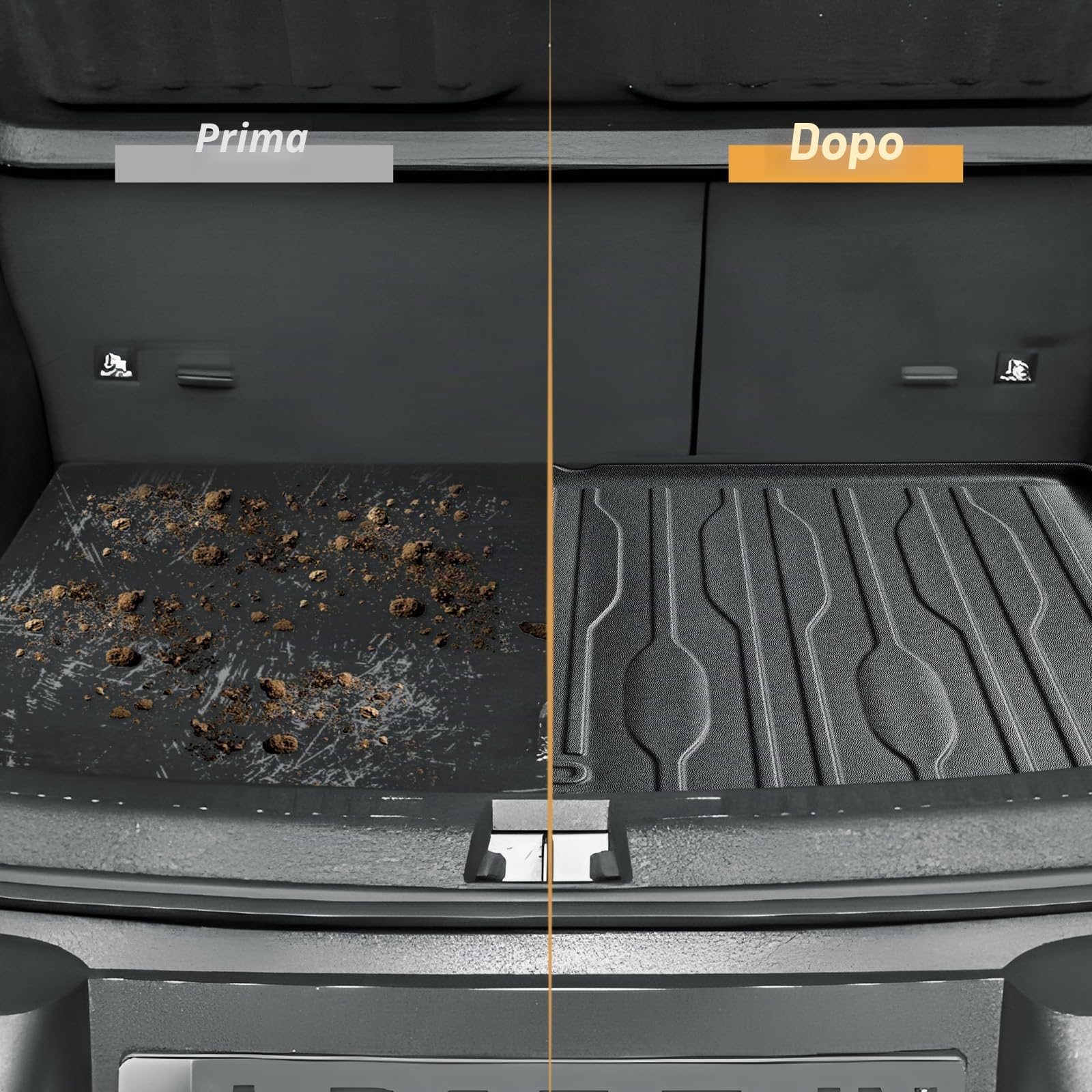 ECOZEN Vasca Baule per BYD Atto 2 (EV)/Atto 2 DM-i (PHEV) 2024-2026 3D Specifica In TPE Proteggi Bagagliaio Tappetino del bagagliaio con bordino rialzato resistente impermeabile per tutte le stagioni