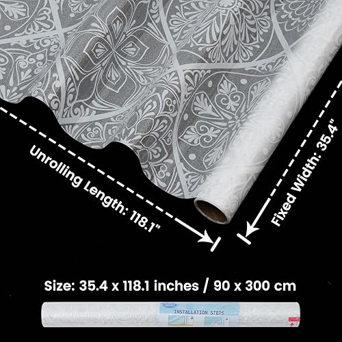 Vista 35 de DKTIE Película de vidrio esmerilado de línea geométrica para ventana, cubierta de ventana de puerta y ventana, protección de privacidad para día