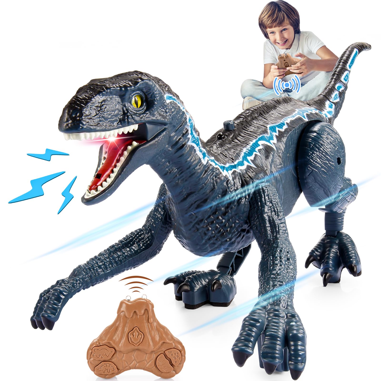 Dinosaur Toys for Boys, Toys for 3-9 Year Old Boys Remote Control Dinosaurs 3-10 Year Old Boy Kids Gifts Age 3 4 5-10 Birthday Gifts Age 3-12 Jurassic World