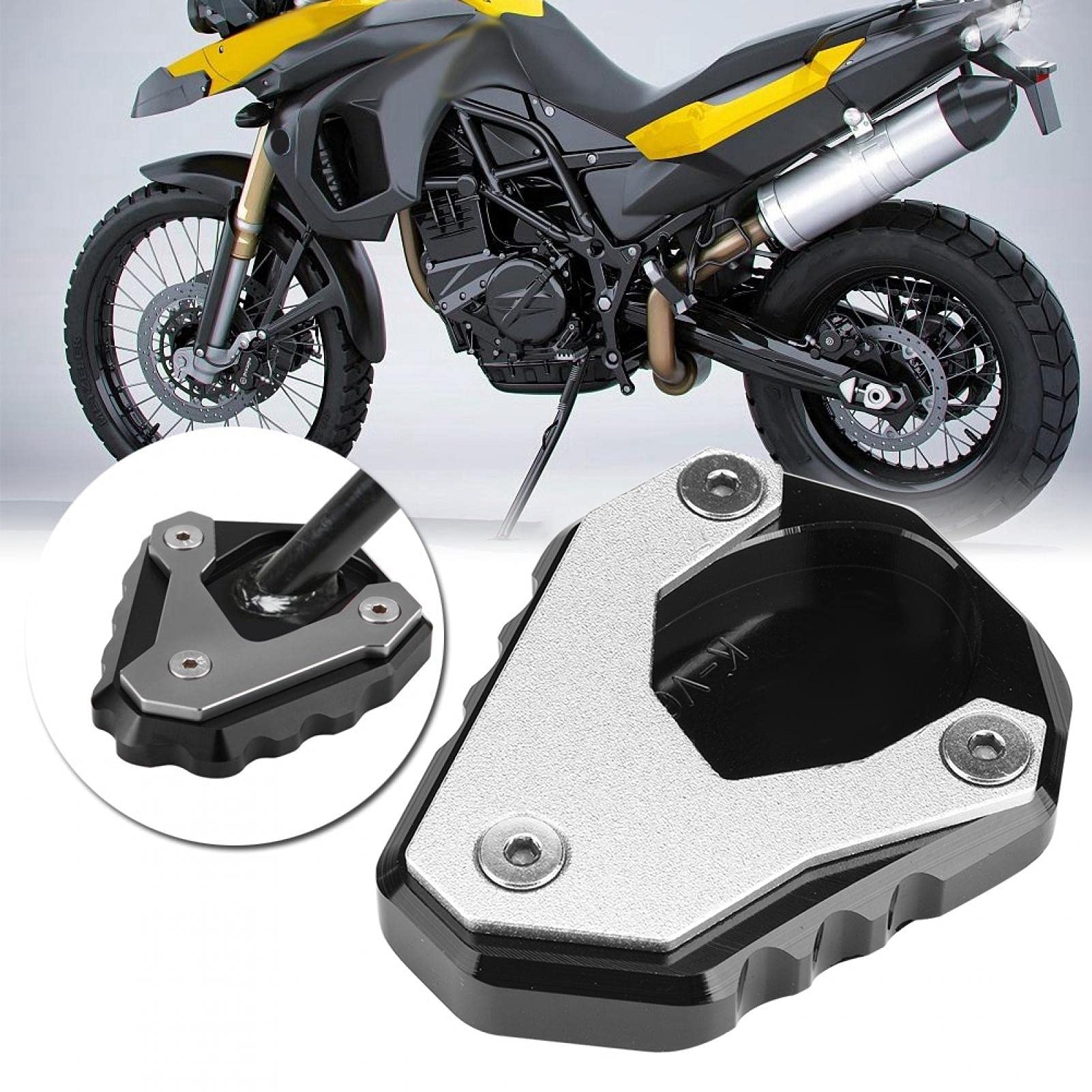 Piastra Allargatrice Per Cavalletto Laterale Moto In Alluminio E Acciaio CNC Per Kawasaki Versys/KLE 650 (2015-2018)