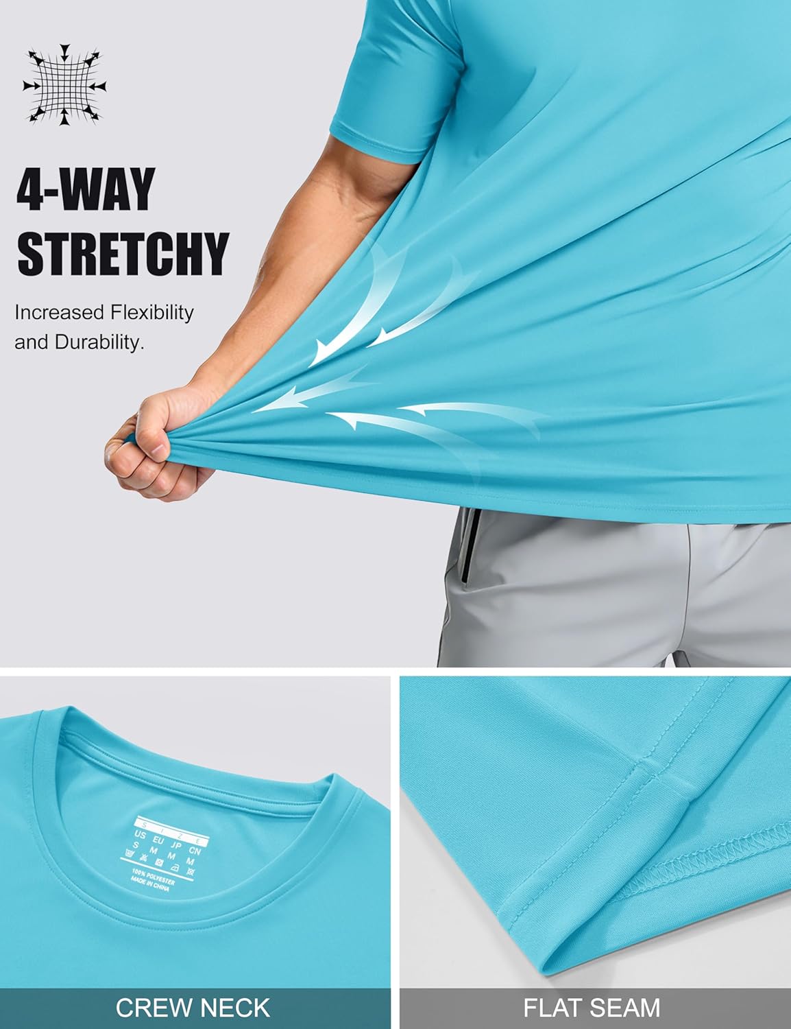 MAGCOMSEN Men's Short Sleeve UPF 50+ T-Shirt Quick Dry Workout Athletic Running Swim Tops Tee Rash Guard Performance Shirts - Image 6