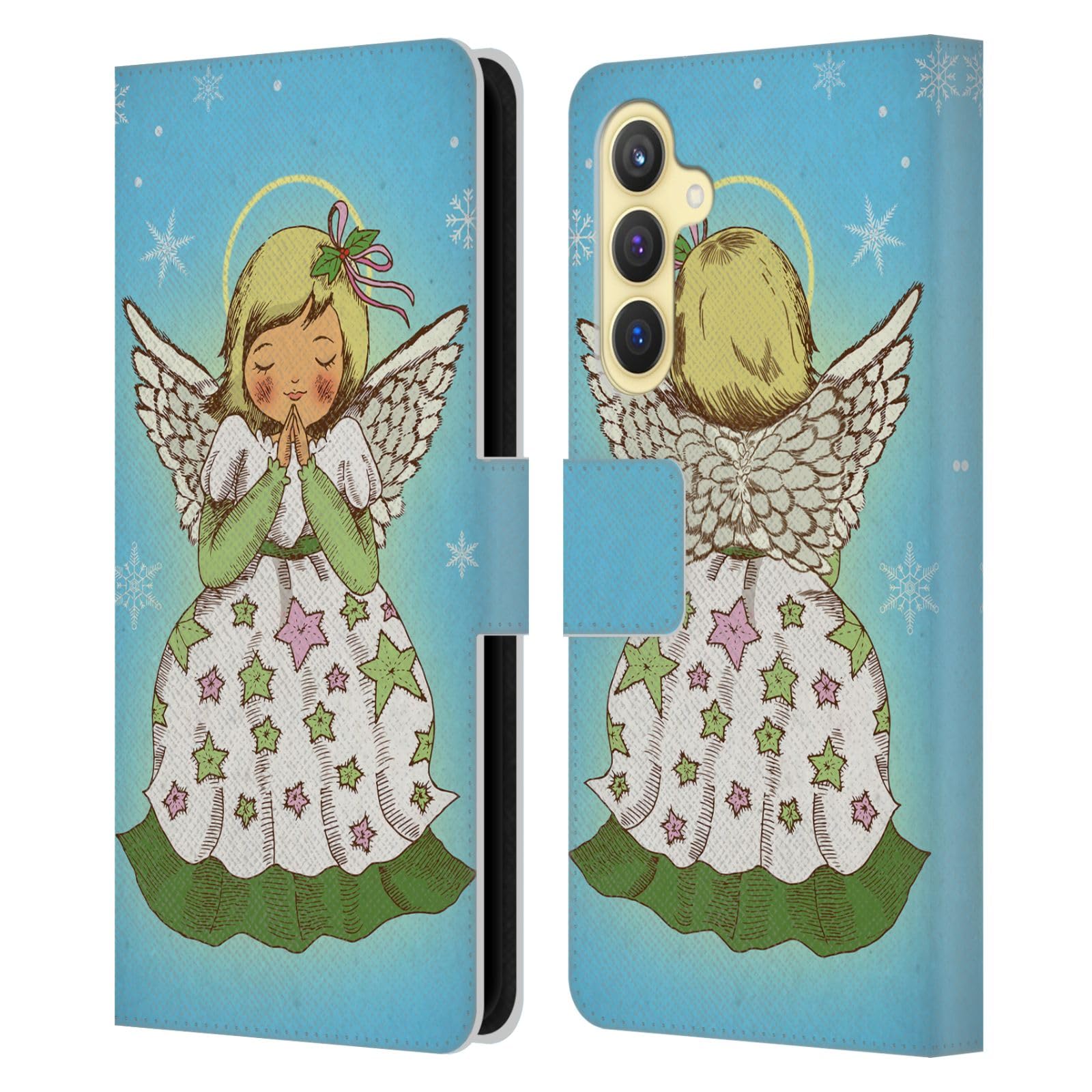 Funda Samsung Galaxy S23 FE 5G de cuero con soporte Head Case Designs Ángel 7