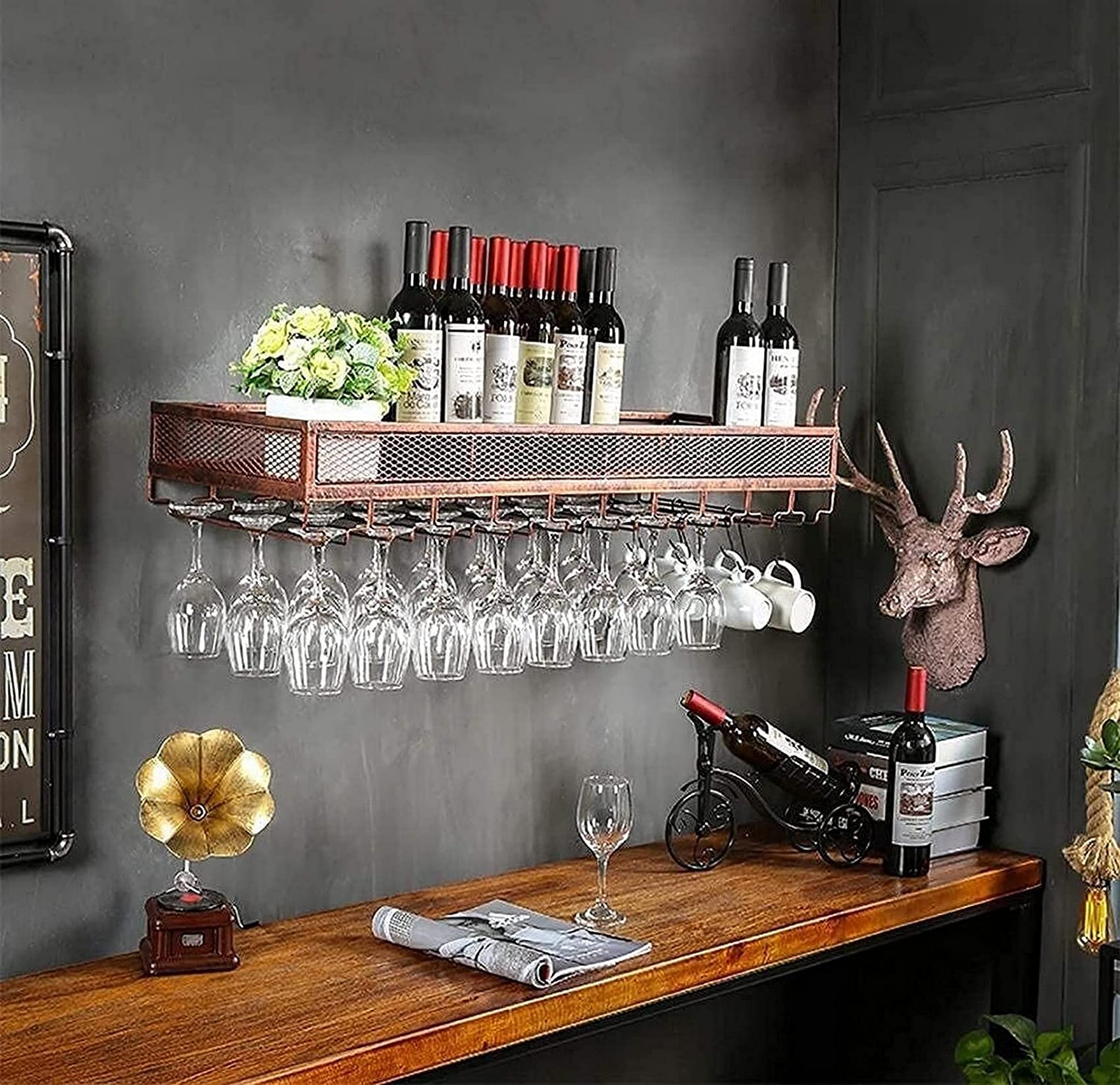 Casier à vin mural de 80cm pour ranger vos bouteilles sans encombrement