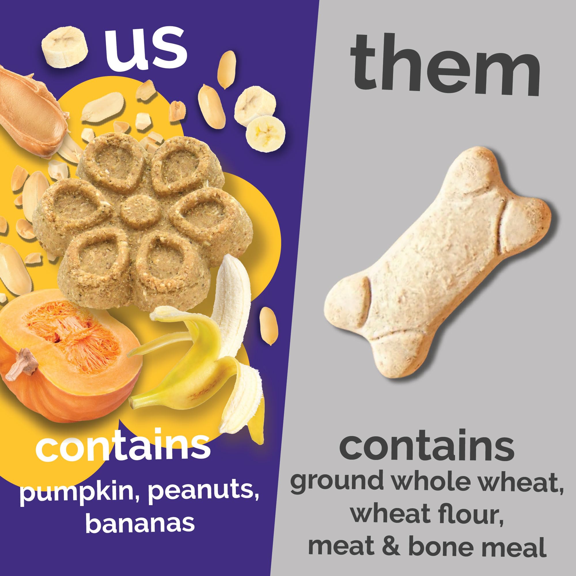Fruitables Biscotti Per Cani | Biscotti Croccanti Per Cani A Base Di Zucca | Dolcetti Per Cani Sani Pieni Di | Senza Grano, Mais E | Burro Di Arachidi & Banana - 450 g