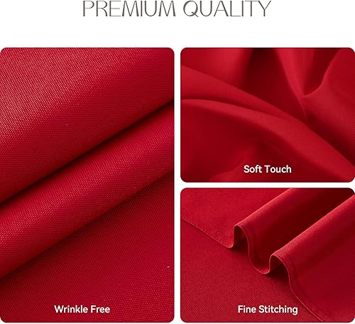 Miniatura 5 de Romanstile Mantel rectangular de Navidad, paquete de 4 unidades, 52 x 70 pulgadas, resistente a las manchas y a las arrugas, lavable, para mesa de