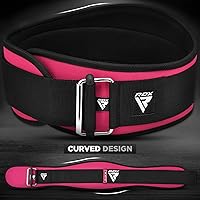 Vista 24 de RDX Cinturón de levantamiento de pesas, bloqueo automático, soporte acolchado de espalda de 6.5 pulgadas, entrenamiento de fuerza para gimnasio