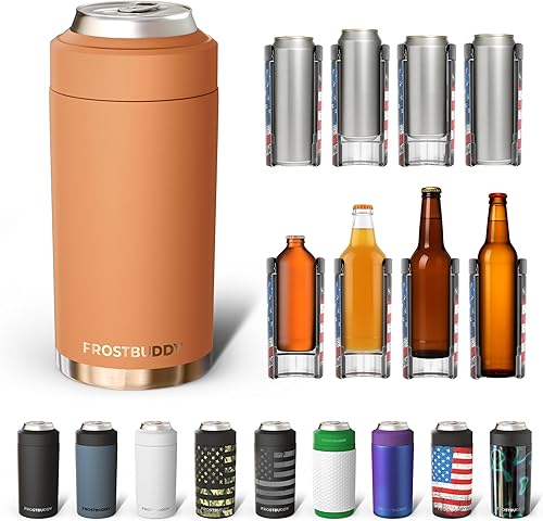 Miniatura 49 de Frost Buddy - Enfriador de latas universal Buddy, se adapta a todos, para botellas regulares de 12 y 16 onzas o de tamaño delgado, acero inoxidable