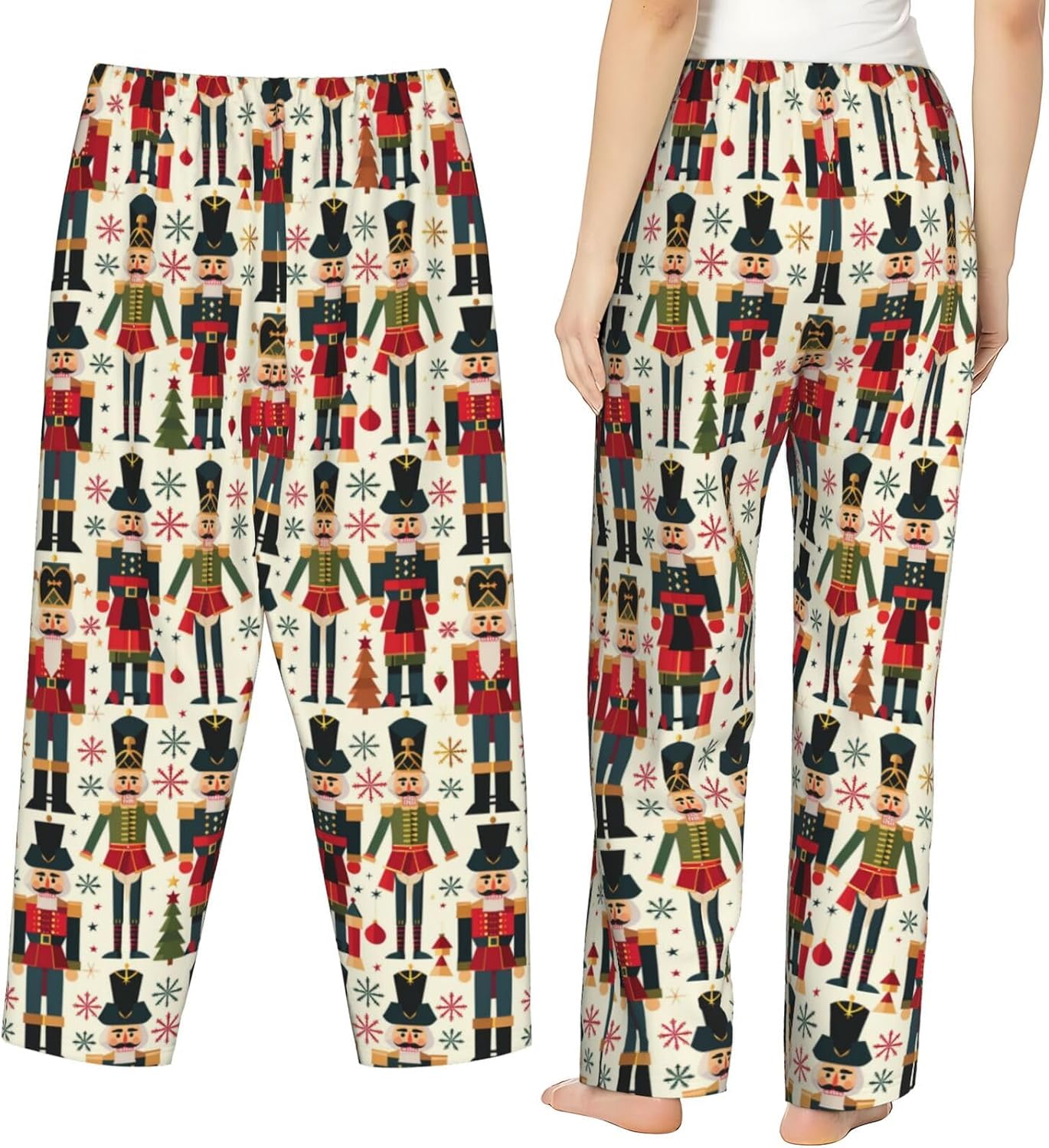 Delerain Women's Pajama Pants With Pockets, Casual Loose Lounge Pants Drawstring Elastic Waist Wide Leg Pjs Bottoms for Women