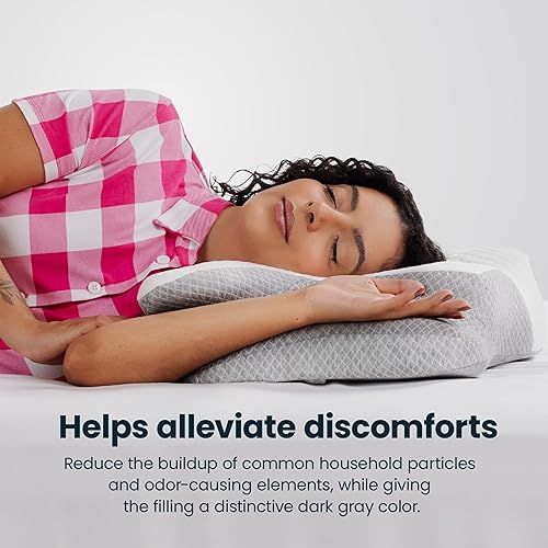 Miniatura 5 de IWS I WANNA SLEEP Cervical Original Neck Plus Charcoal Premium - Almohada ergonómica de espuma viscoelástica de carbón activado hipoalergénica para