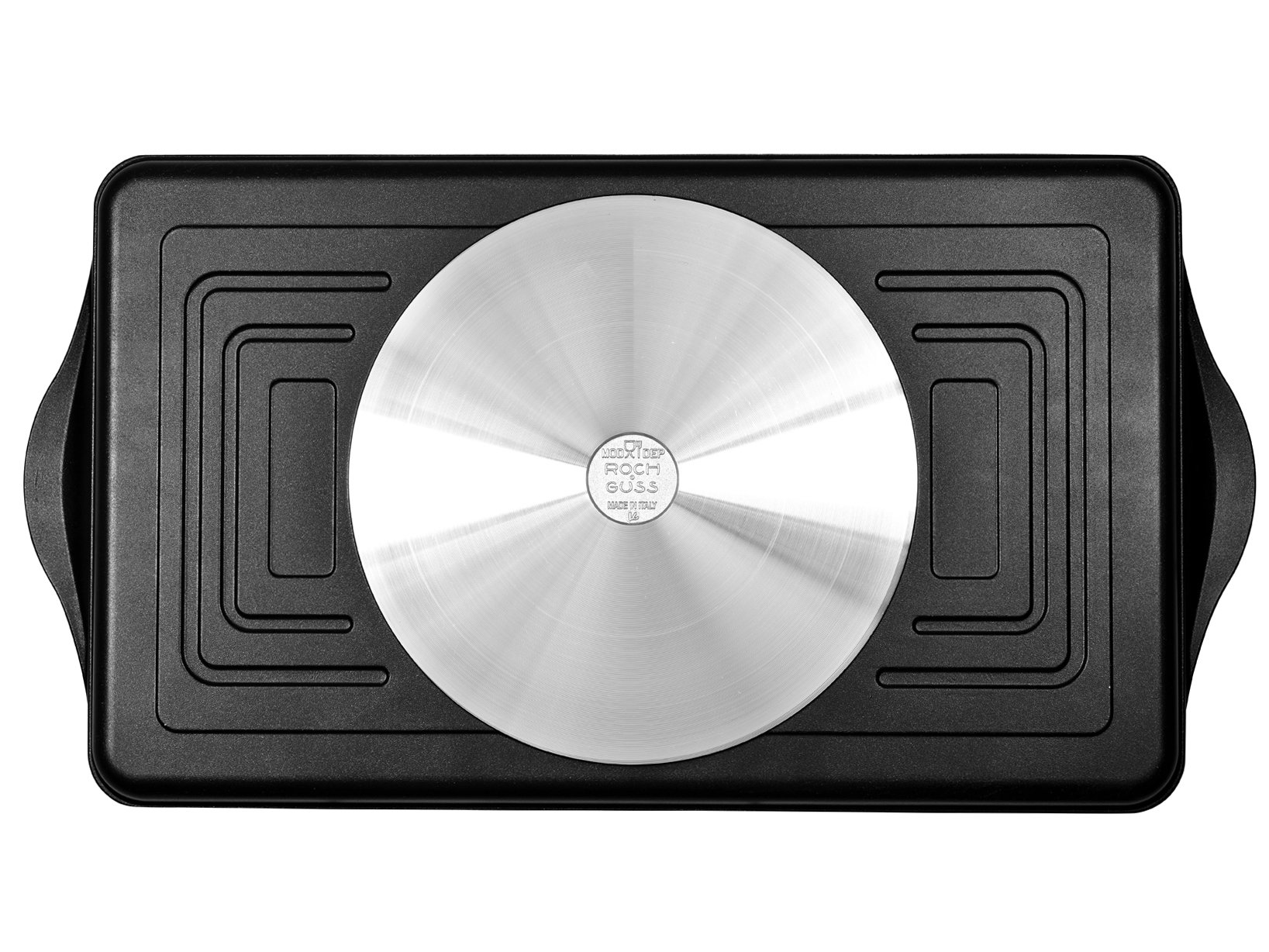 H+H Black Stone Antihaft-Glatte Platte 58X30 Küchenvorbereitung, Material, Multicolor