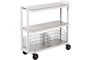 Modular, origami-inspired storage cart with interchangeable shelves and baskets