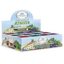 L’Angelica, Cofanetto Tisane Funzionali Active, Drenante, Sollievo Stomaco, Ventre Piatto, Rilassante, Depurativa, Linea Slim, Con Estratti di Erbe Officinali, 1 Confezione da 120 Filtri