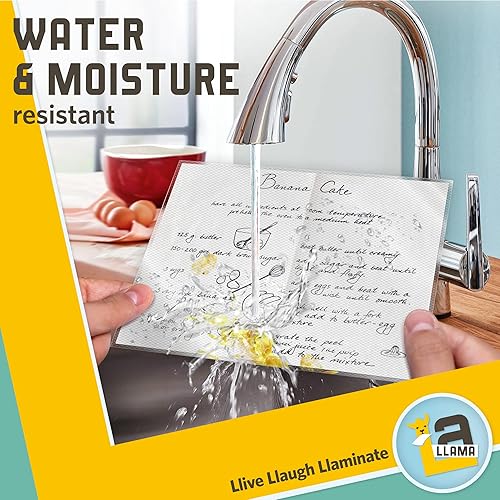 Miniatura 6 de Hojas laminadoras autoadhesivas texturizadas, acabado de malla fina, 9 x 11.5 pulgadas, 4 mil de grosor, paquete de 10, para hojas de laminación