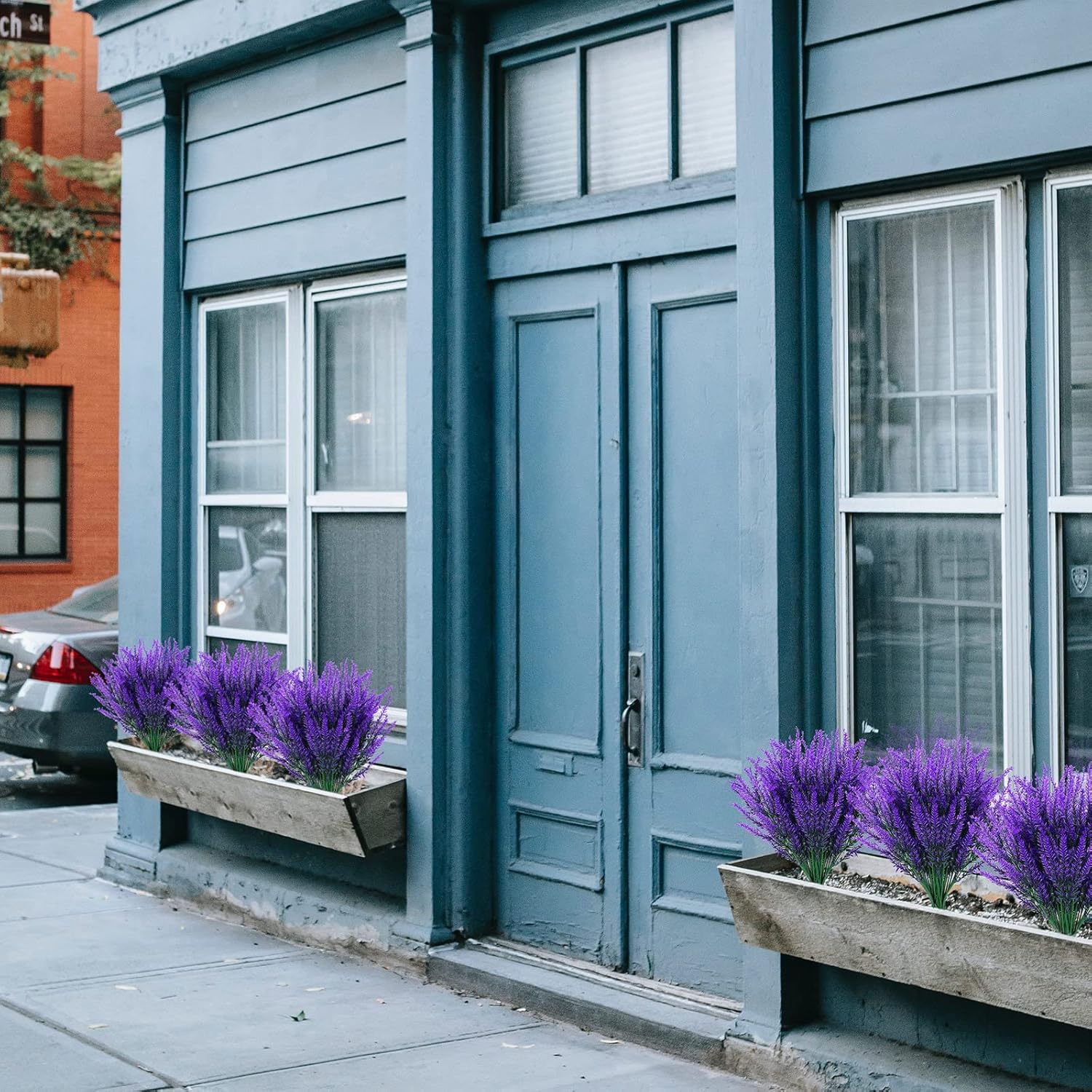 Yunsailing 40 Bundles Artificial Fall Flowers for Outdoors Plastic Lavender Fake Plants Summer UV Resistant Faux Lavender Flowers for Home Garden Wedding Thanksgiving Decor (Purple) - Image 6