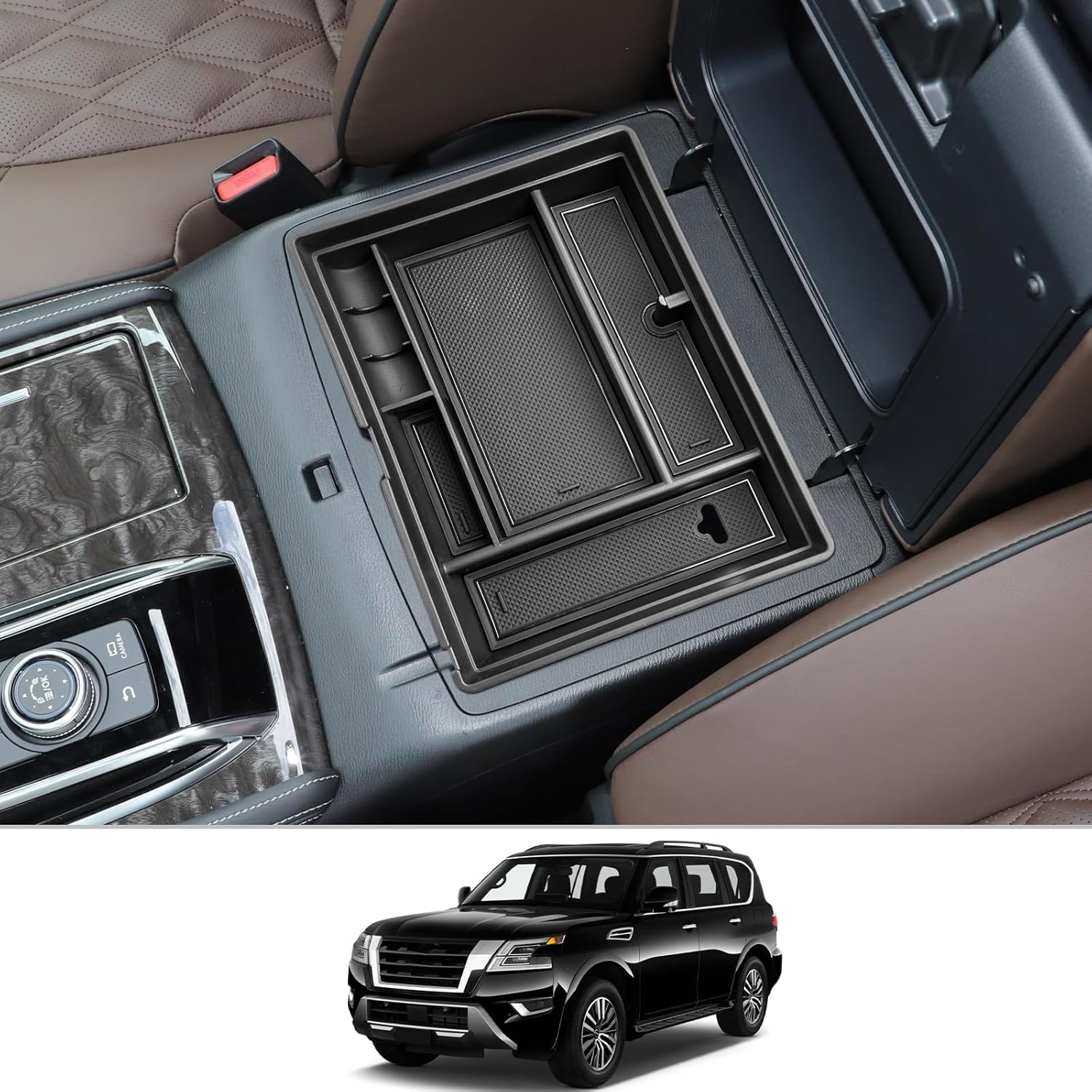 CDEFG Armada QX80 Center Console Organizer Tray for 2021