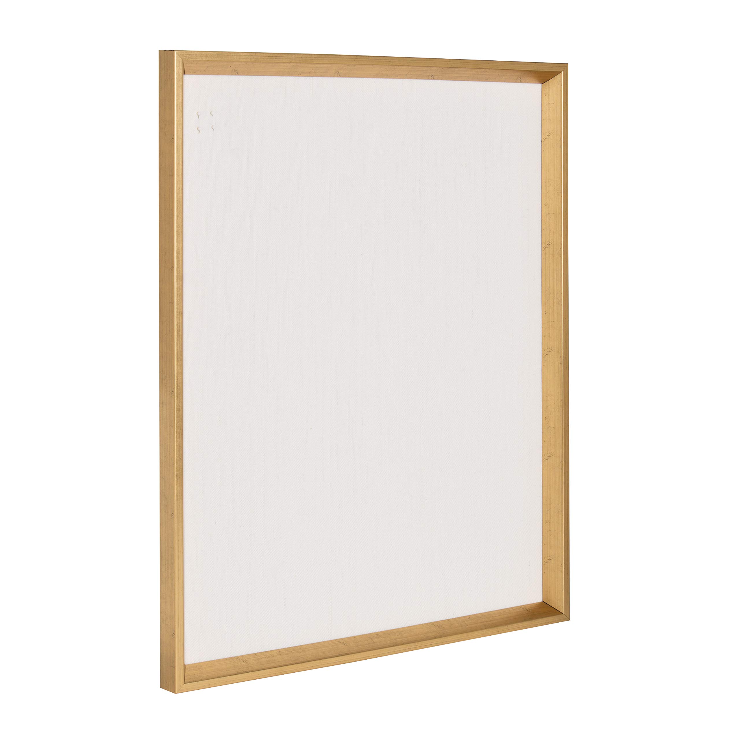 Calter Framed Linen Fabric Pinboard, 21.5x27.5, Gold