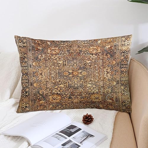 Miniatura 4 de Kaleidee Fundas de almohada persa Kirman con estampado antiguo, 8 fundas de almohada de 12 x 20 pulgadas, terciopelo suave, fundas de cojín