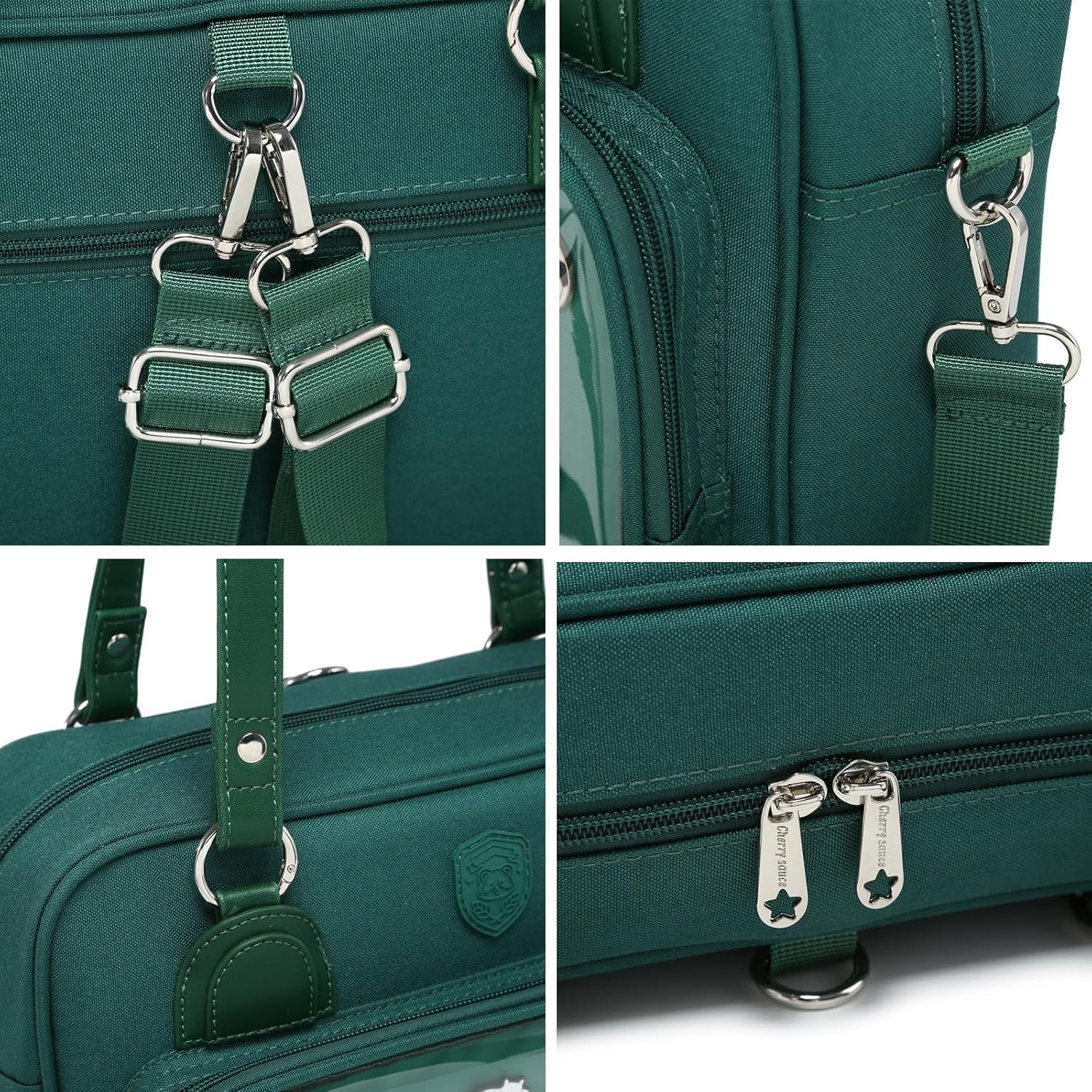 Oxford Ita Bag Crossbody Shoulder Bag Satchel Messenger Backpack Multi-Purpose Pins Display - Image 6