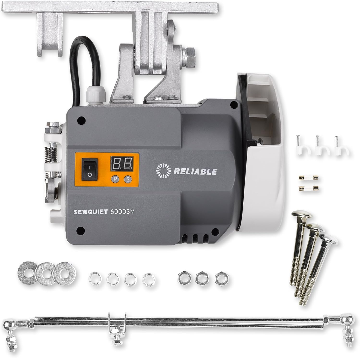 Authentic Crazy Deals Reliable SewQuiet 6000SM Brushless 12 Coil DC 550W Servomotor with Digital Speed Control, 120V, Overload Protection, Clockwise & Counterclockwise Directions, Variable Speed Control, Belt Adjustment