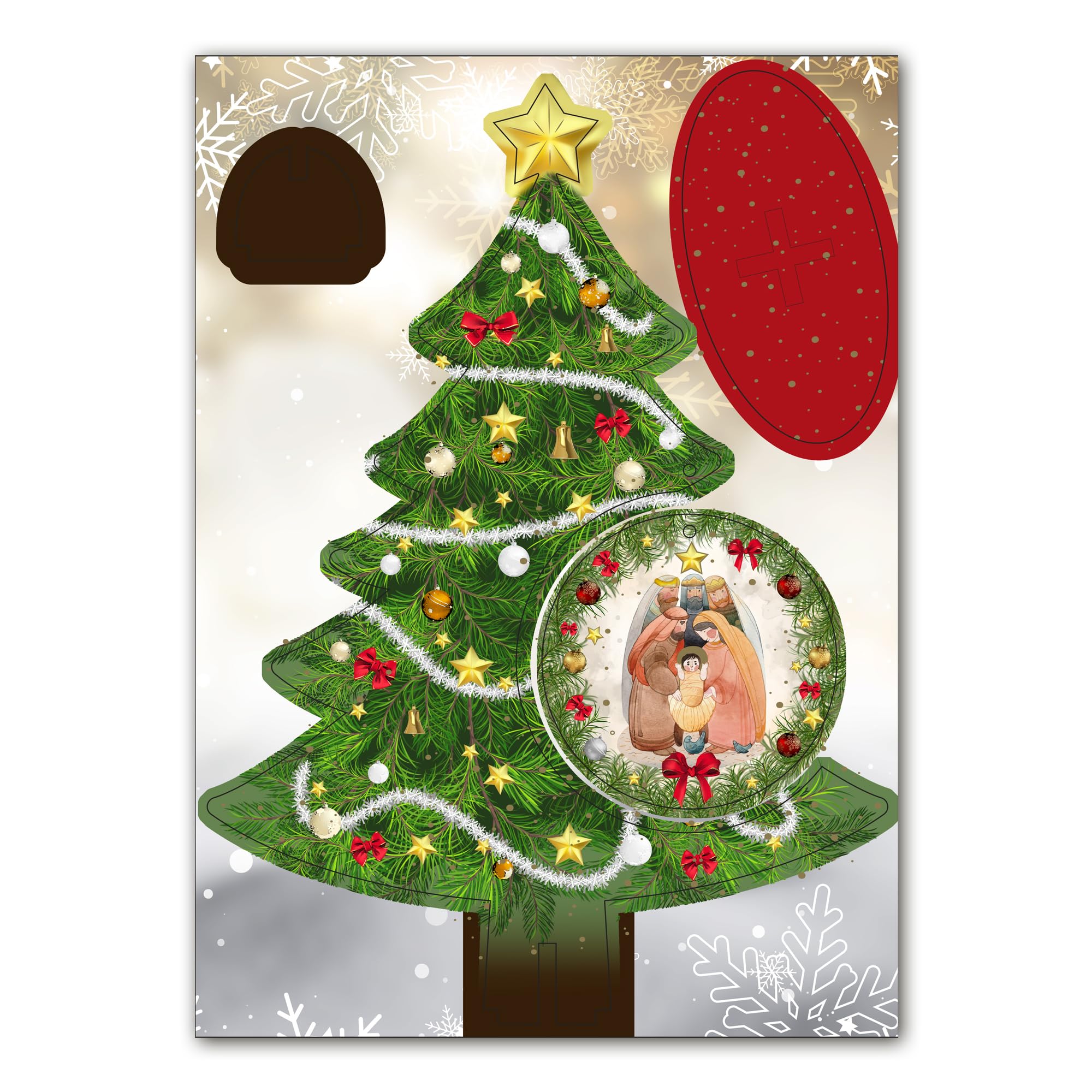 Fratelli Bonella Set 12 Biglietti Natalizi Assortiti Con Buste, Carta Perlata, Made In Italy
