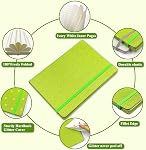 Green Glitter Lined Notebook A5, 160 Page 8.3x5.7” Glitter Never Peel Off Sparkle Journal for Girls Glitter Sparkly Hardcover Notebook Journal for Women Writing Teen Girl Gifts for School Home Work