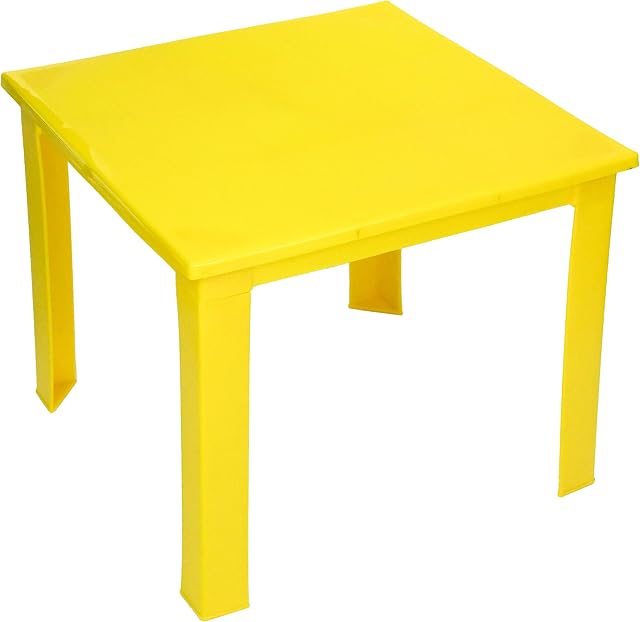 e2e Kids Children Plastic Home Garden Picnic Folding Foldable Table (Yellow)