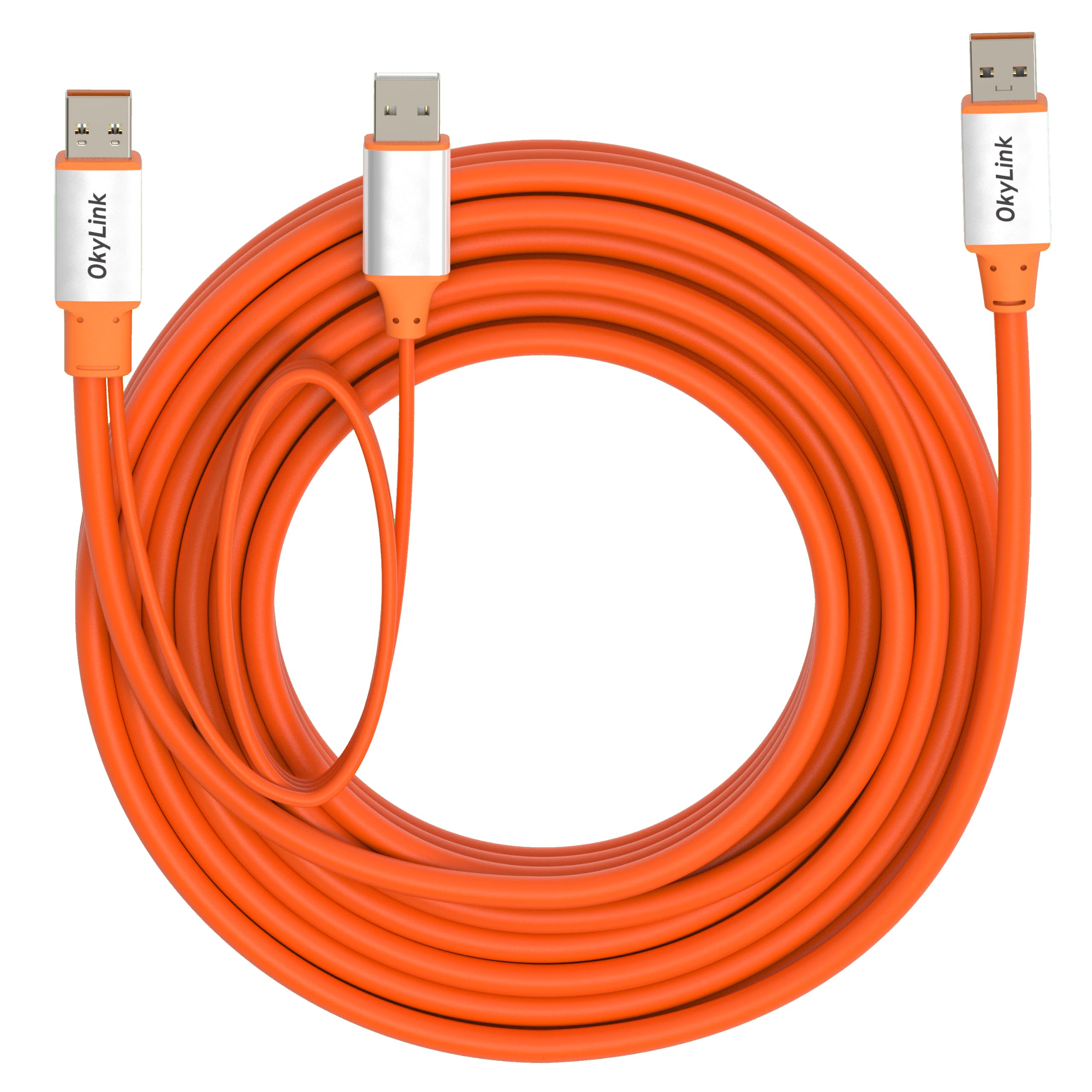 OkyLink Aktives USB 3.2 Gen 2 Kabel USB-A auf USB-A, Stecker auf Stecker, 10Gbps, 8m