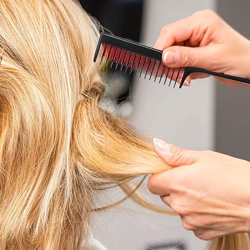 Miniatura 5 de Peine Triple de Cardado para Mujer, Peines para Cabello Fino, Peinado y Seccionado 8.27 Pulgadas