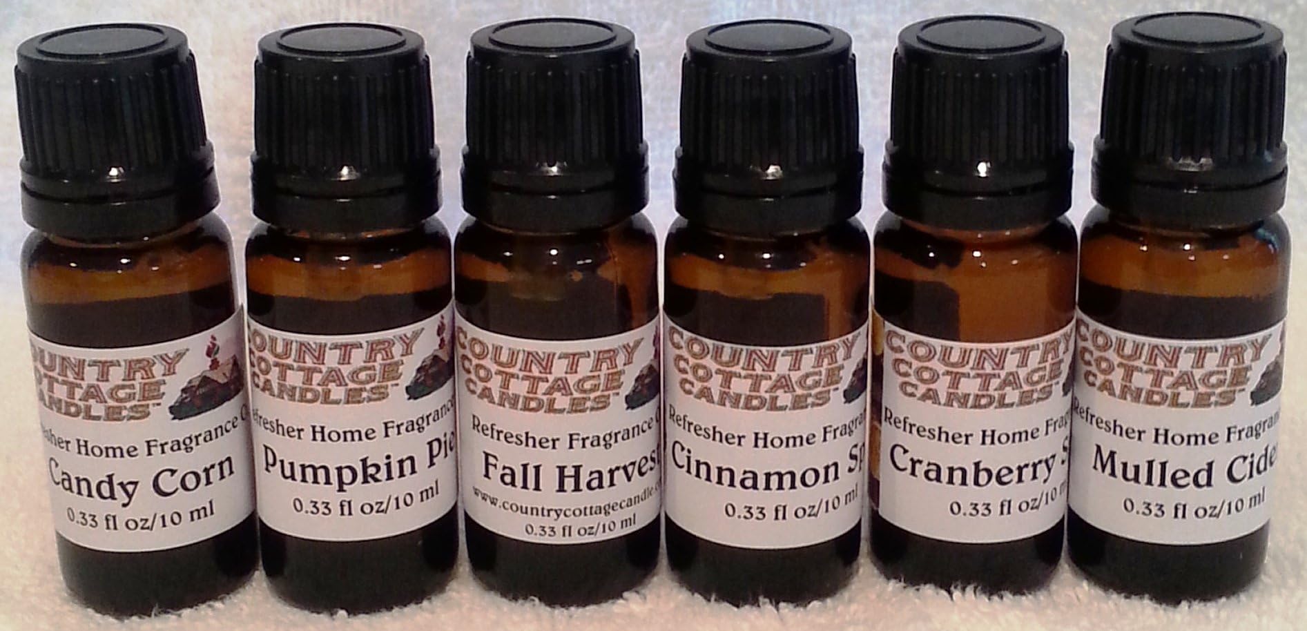 Fall Home Fragrance Oil Collection:Premium Scented Home Fragrance Oils "Set Includes"(6) 10 ml Bottles: Mulled Cider,Pumpkin Pie,Candy Corn,Fall Harvest,Cinnamon Spice,Cranberry Spice