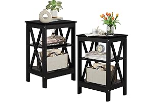 VECELO Side Table Bedroom Set of 2: Stylish and Functional Nightstands