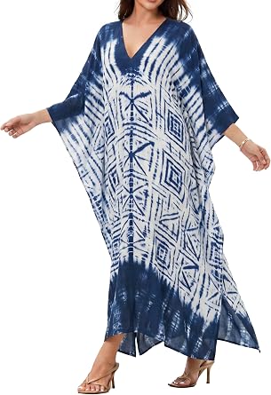 Beach Cover Ups for Women Dress Long Kaftan Roper Moo Moos Nightgown Muumuu Plus Size Mrs Caftan Mumus