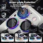 CloudValley for iPhone 16 Pro/iPhone 16 Pro Max Camera Lens Protector, [1 Second Installaion] Ultra-HD Tempered Glass Cover, [Case-Friendly] Metal Lens Screen Protective Ring,Color