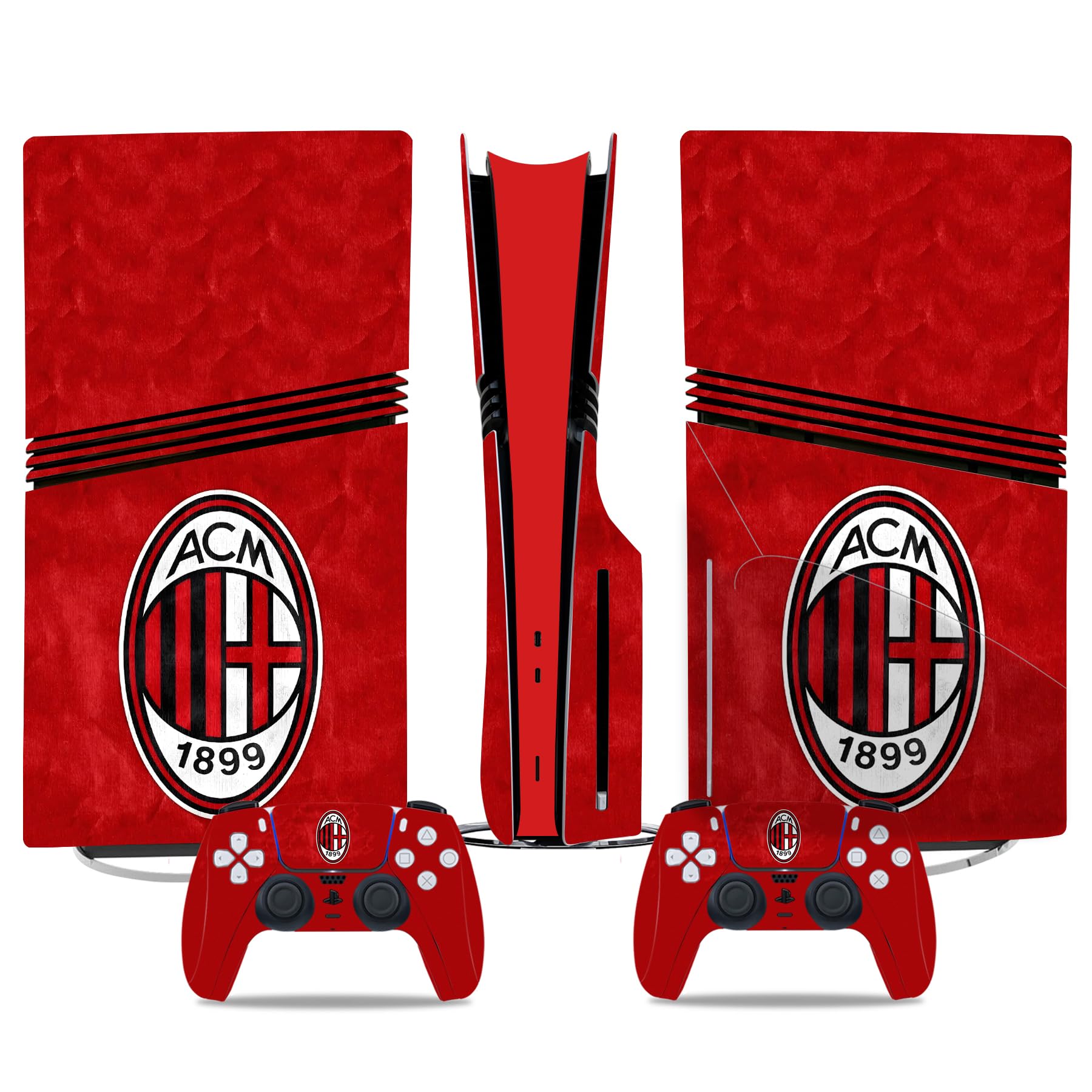 MaD Vision® Extra-haltbares Skin-Kit für PlayStation (PS5) Pro Disc und Pro Digital | Mattes Vinyl-Aufkleber-Set für Konsole + 2 Controller – für Milan Design