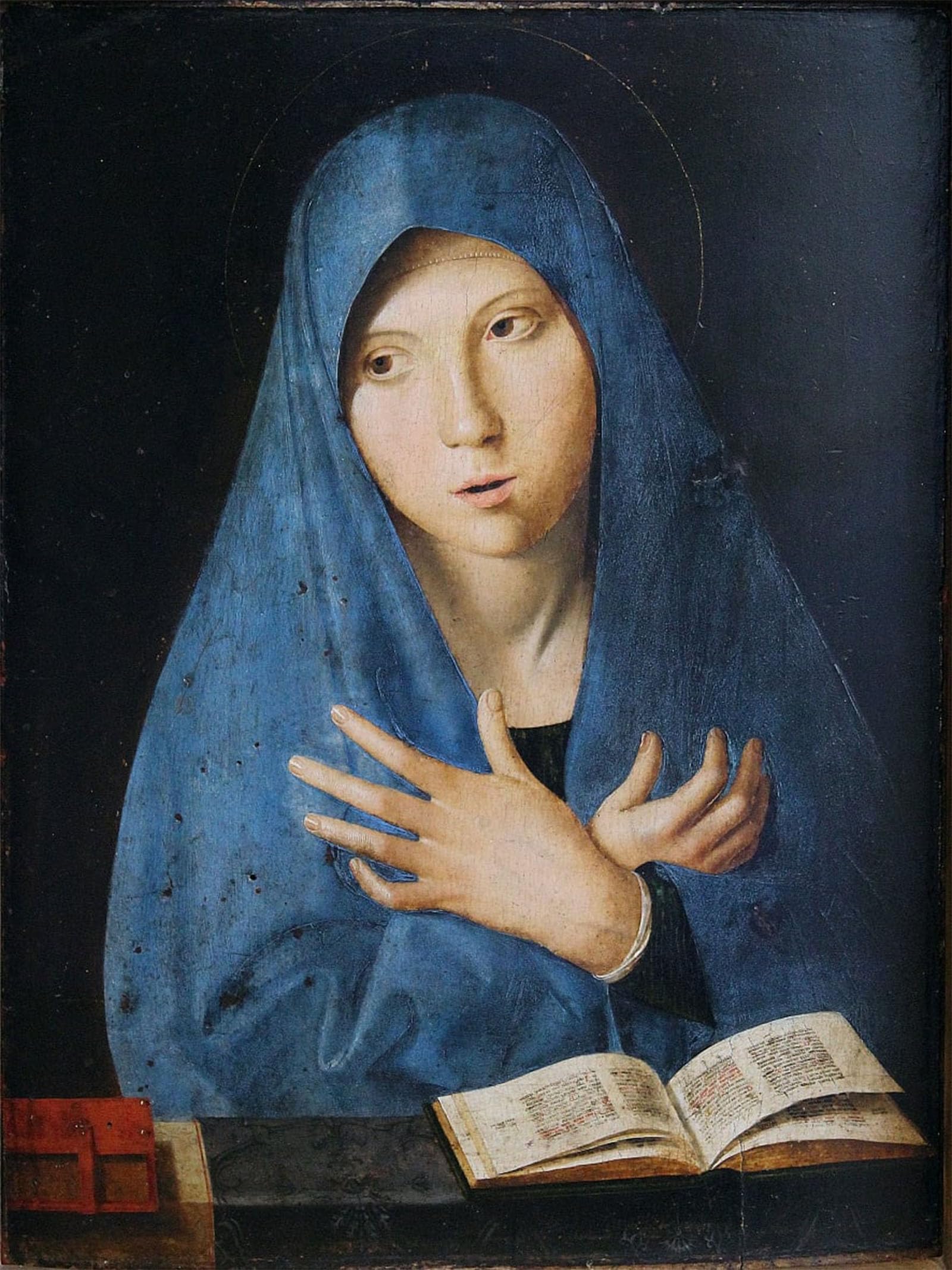 Lienzo de Antonello Da Messina para transformar la pared vacía del dormitorio con arte sacro 5