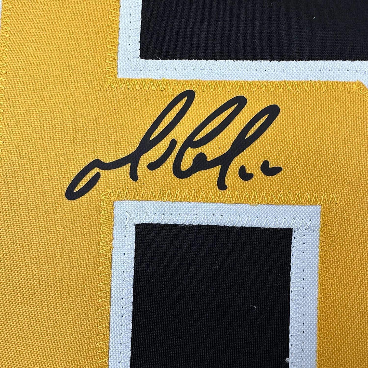 【サイン写真(4)】アルマゲドン Framed Facsimile Autographed Mario Lemieux 35x39 Pittsburgh Black