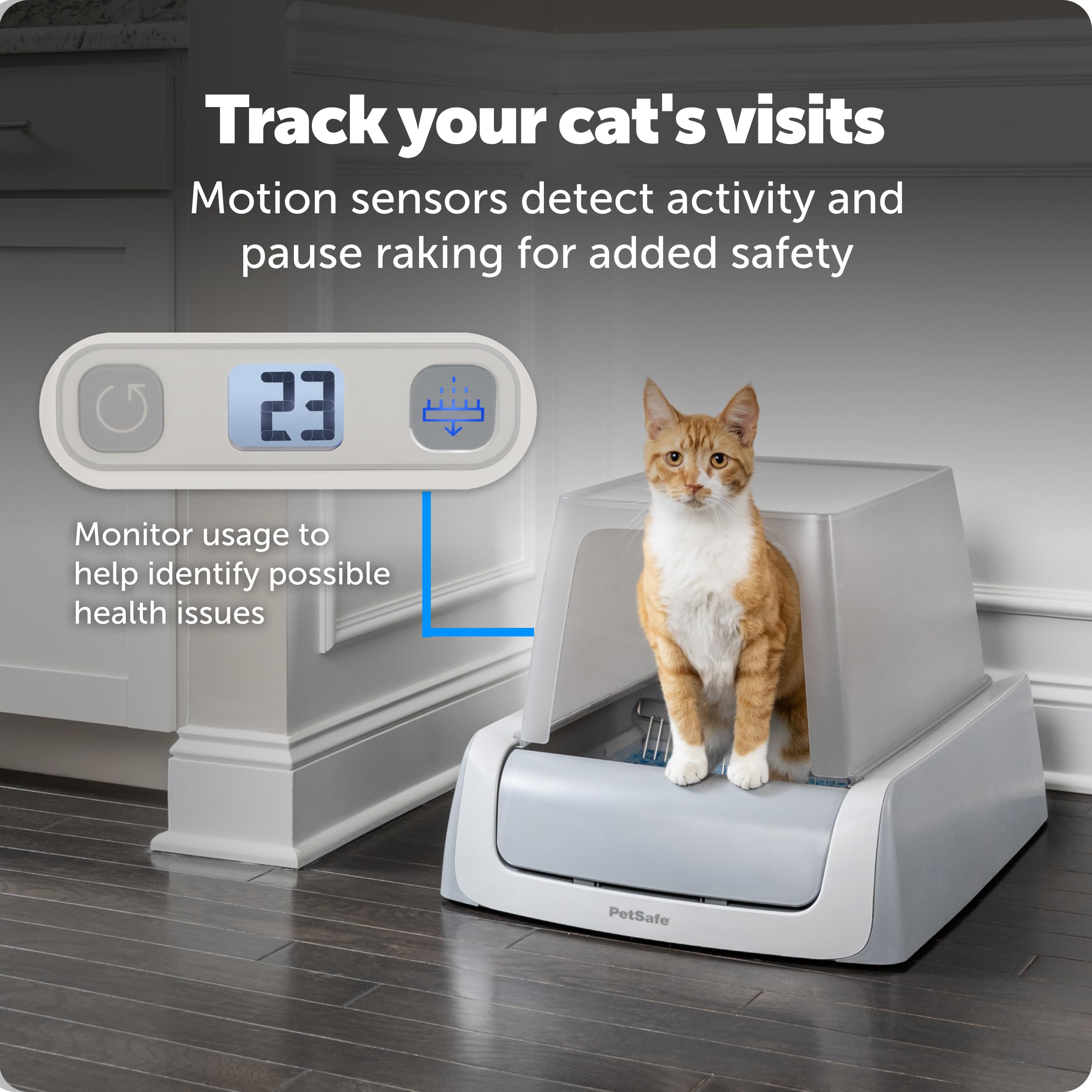 Automatic Litter Box, FEELNEEDY Self Cleaning Litter Box, Odor Control Robot, Cat Ears Design, 65L APP Real-Time Monitor, Cat Litter-Boxs for Multiple Cats, Safety Sensors, with 1 Trash Bag thumbnail 12