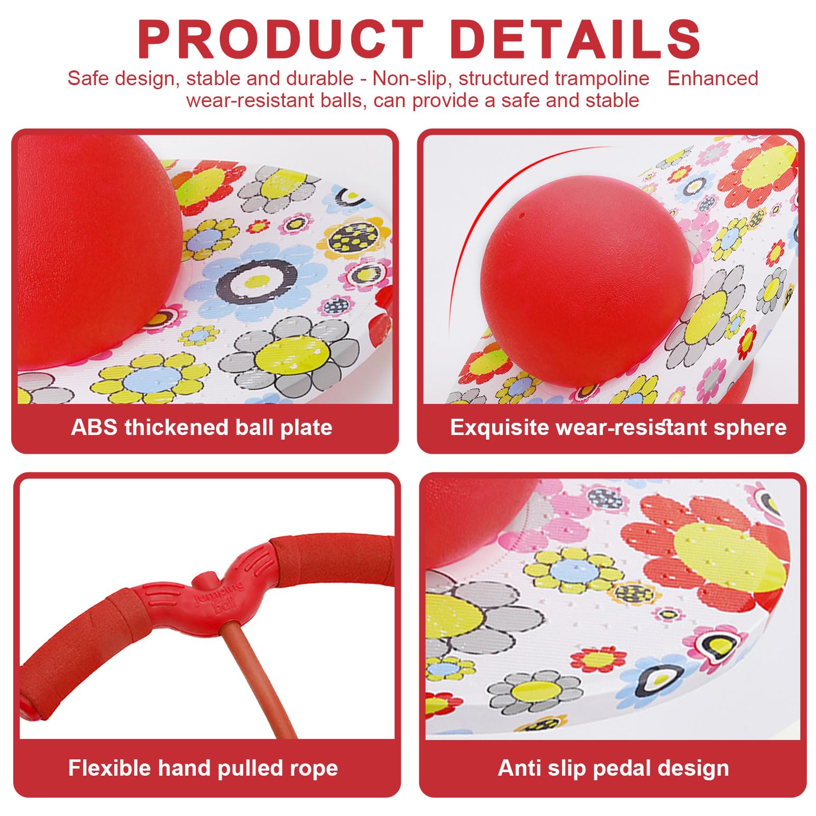 Pogo Ball con manici, Pogo Stick Palla gonfiabile per bambini, asta di gonfiaggio con pompa ad aria, Pogo Ball per l'allenamento dell'equilibrio, regalo per bambini dai 6 anni in su