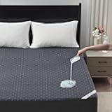 BEDLORE Queen Mattress Protector, Waterproof Noiseless Mattress Cover with Deep Pocket for 6-18 inches Mattress, Soft Breathable Mattress Pad Machine Washable (Dark Gray)