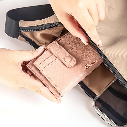 Miniatura 7 de Llavero Cartera de Muñeca Pequeño Portador de Tarjetas de Crédito Pulsera Llavero Monedero Brazalete Borla con Cuentas Anillos de Llaves para Mujeres